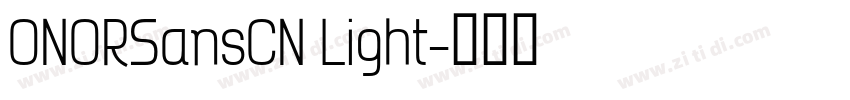 ONORSansCN Light字体转换